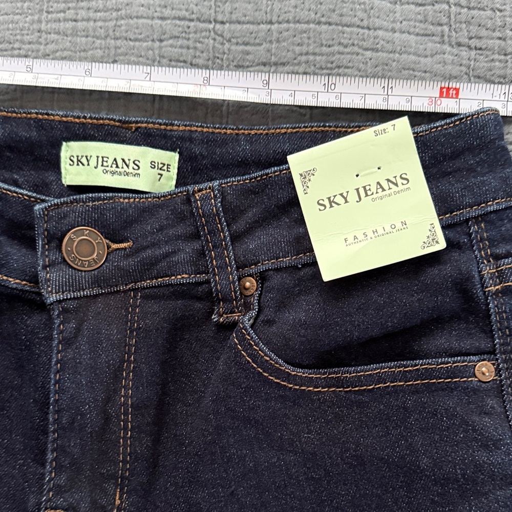 Sky Jeans Bootcut Dark Wash Women’s Stretch Denim Jeans Size 7 NWT - Picture 4 of 11